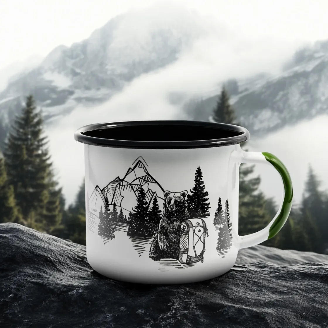 Kubek emaliowany niedźwiedź 350 ML<Alpinus Online